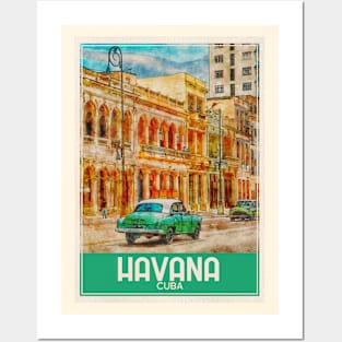 Havana Cuba Travel Art Posters and Art